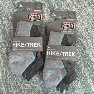 2 PAIRS Darn Tough Women's Lightweight Hiker No Show Hiking Socks NWT